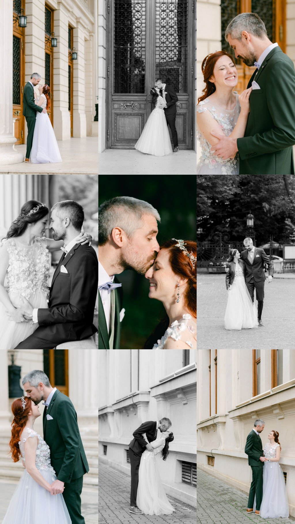 colaj fotografii nuntă în pandemie București
